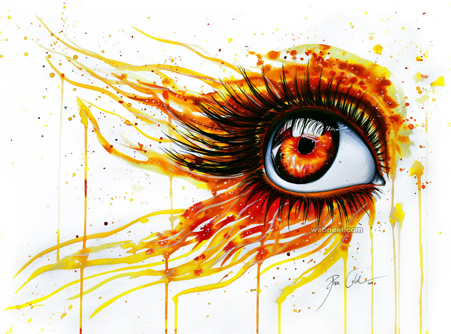 color pencil drawing eye