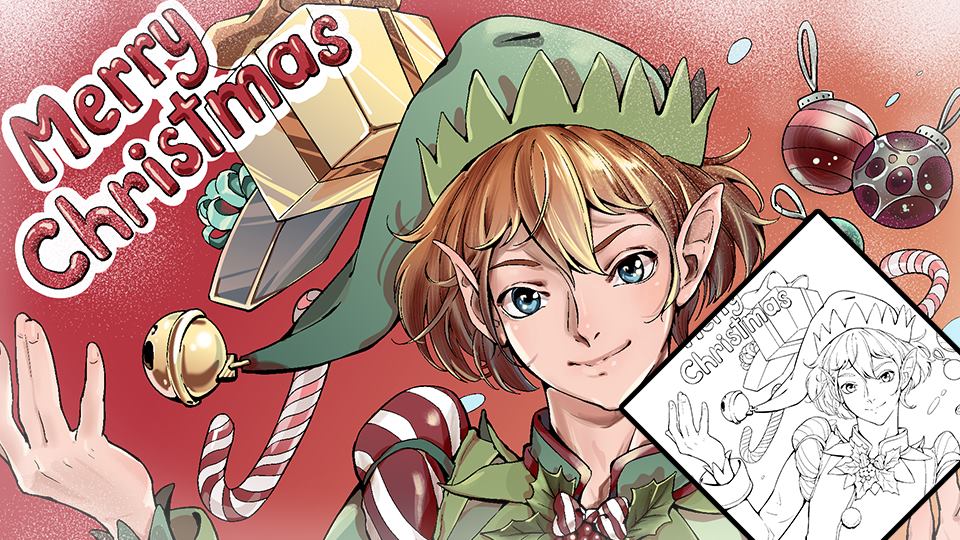 merry christmas manga art by mediabang