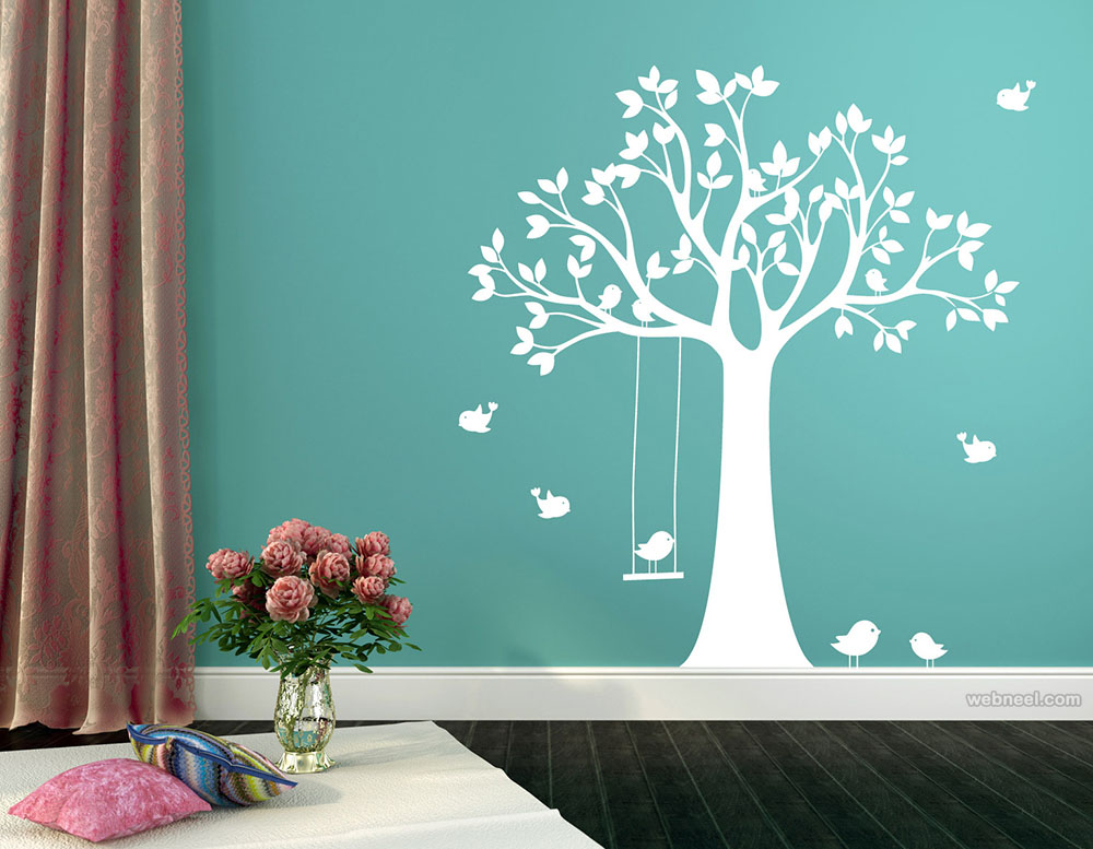 wall decor baby room tree art ideas