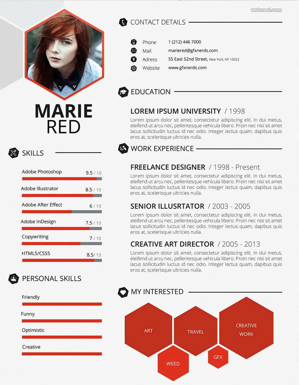 creative sample resume design