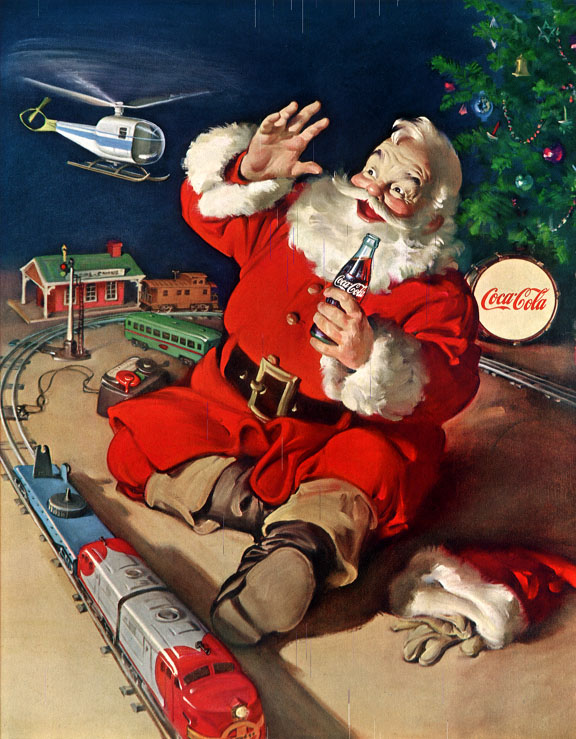 vintage christmas ads coca cola santa claus