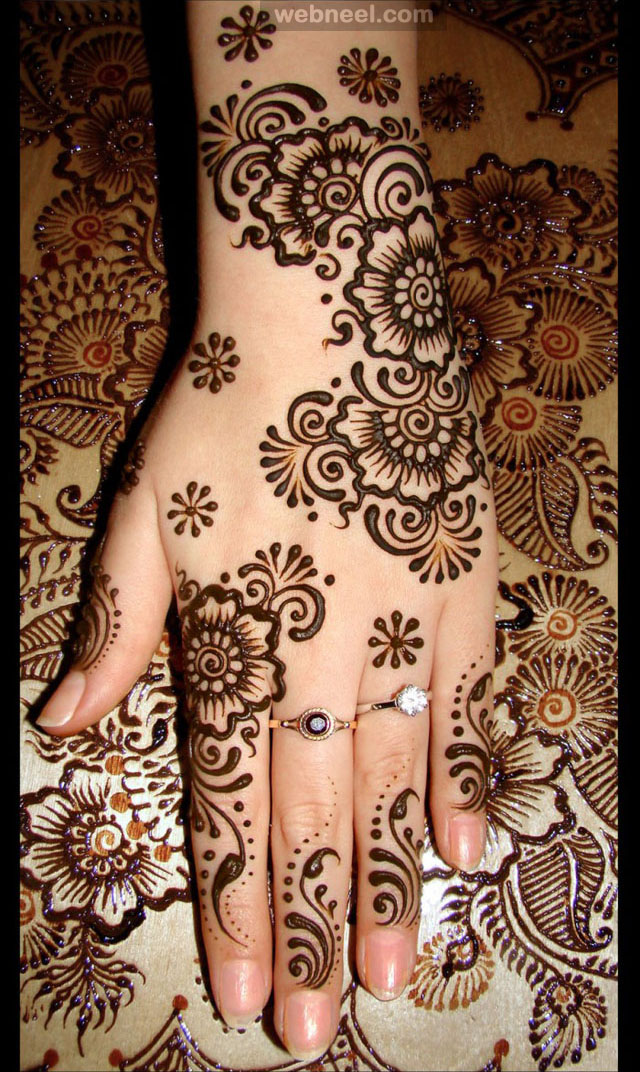 mehndi designs hand back side by amelia