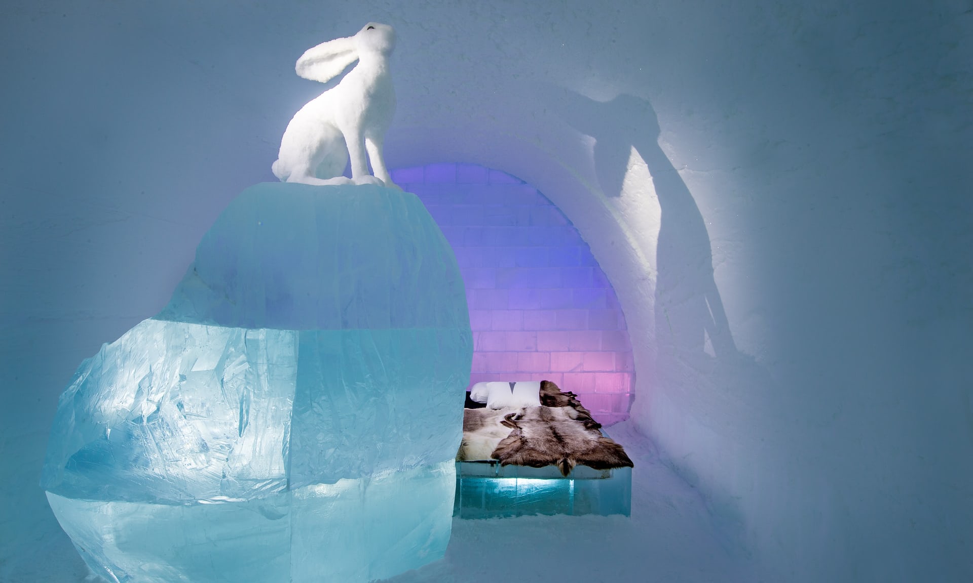 rabbit ice sculpture