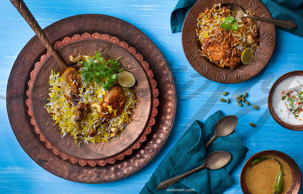 indian food photography briyani