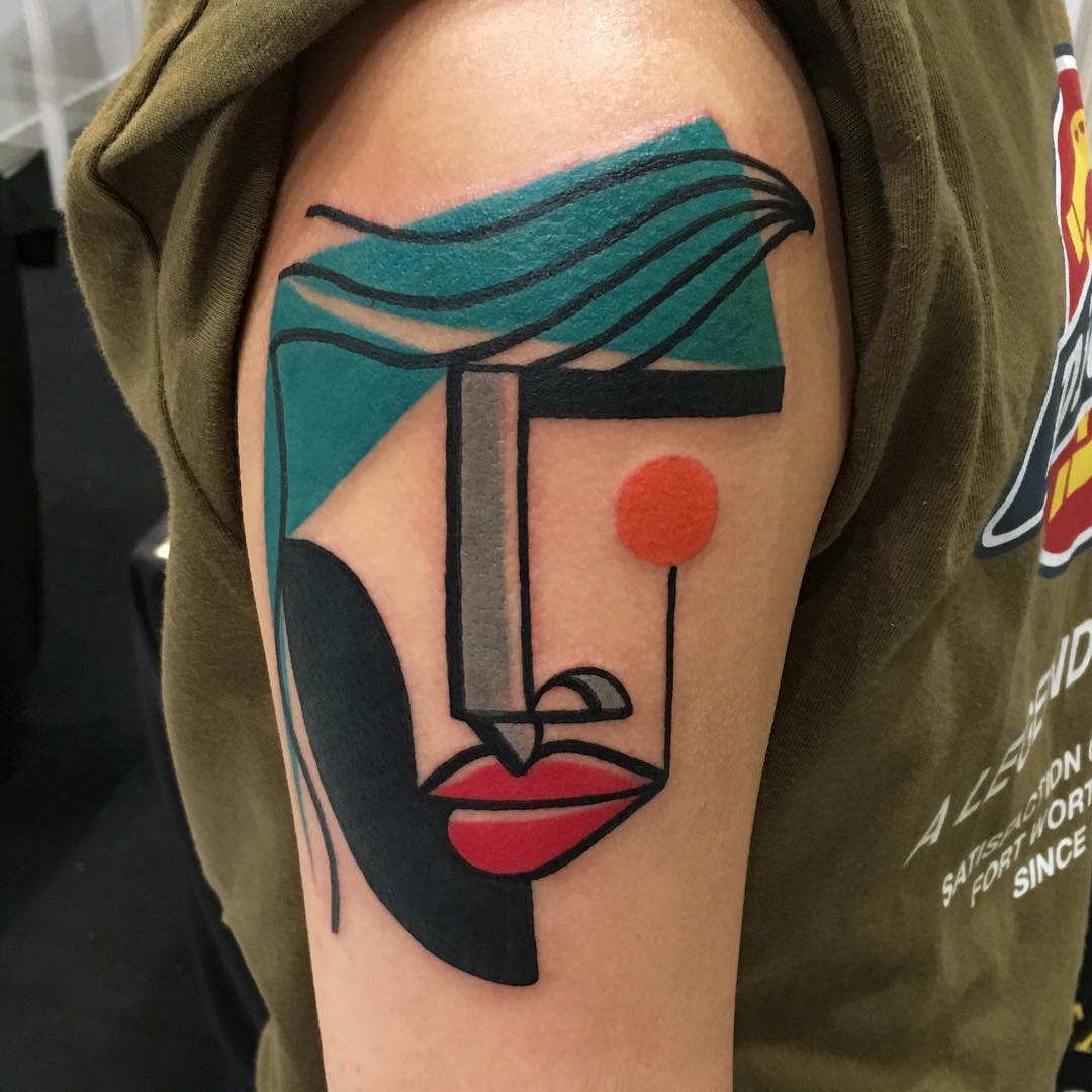 picasso cubism tattoo art by mike boyd