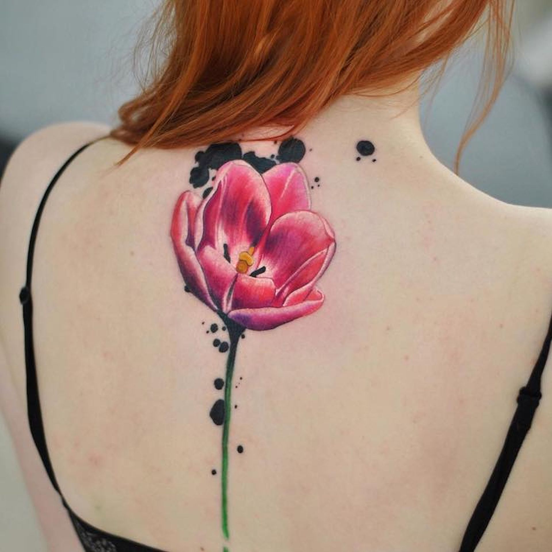 watercolor styled tattoo art