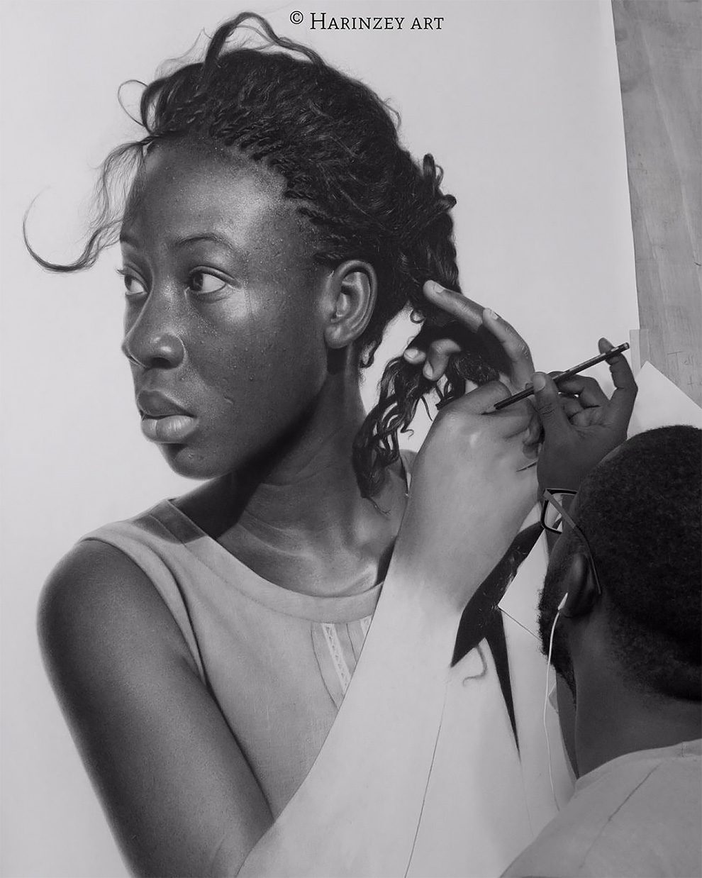 hyper realistic pencil drawing by arinze