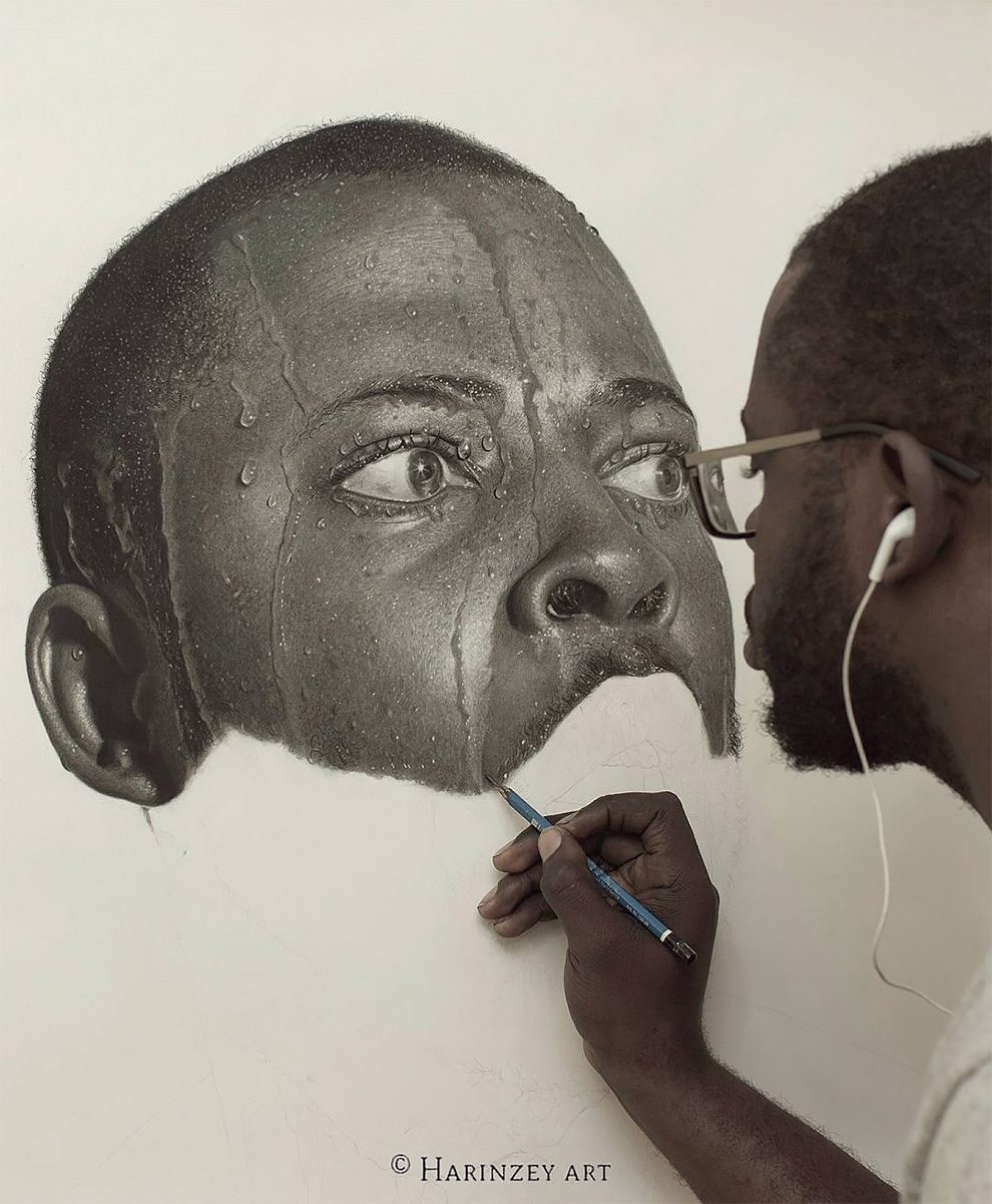 hyper realistic pencil drawing by arinze