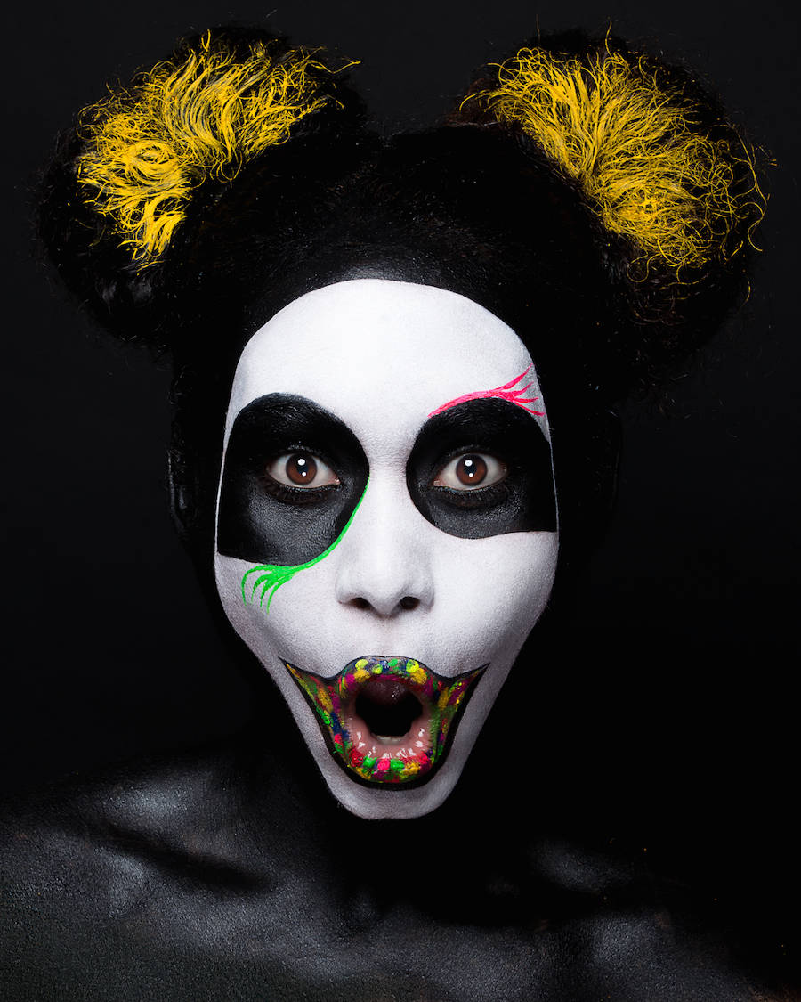 takashis art as face paintings