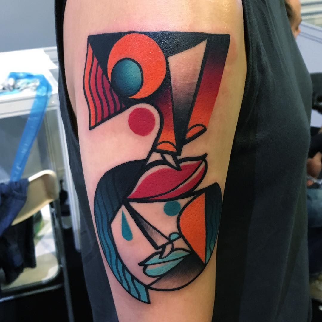 picasso cubism tattoo art by mike boyd