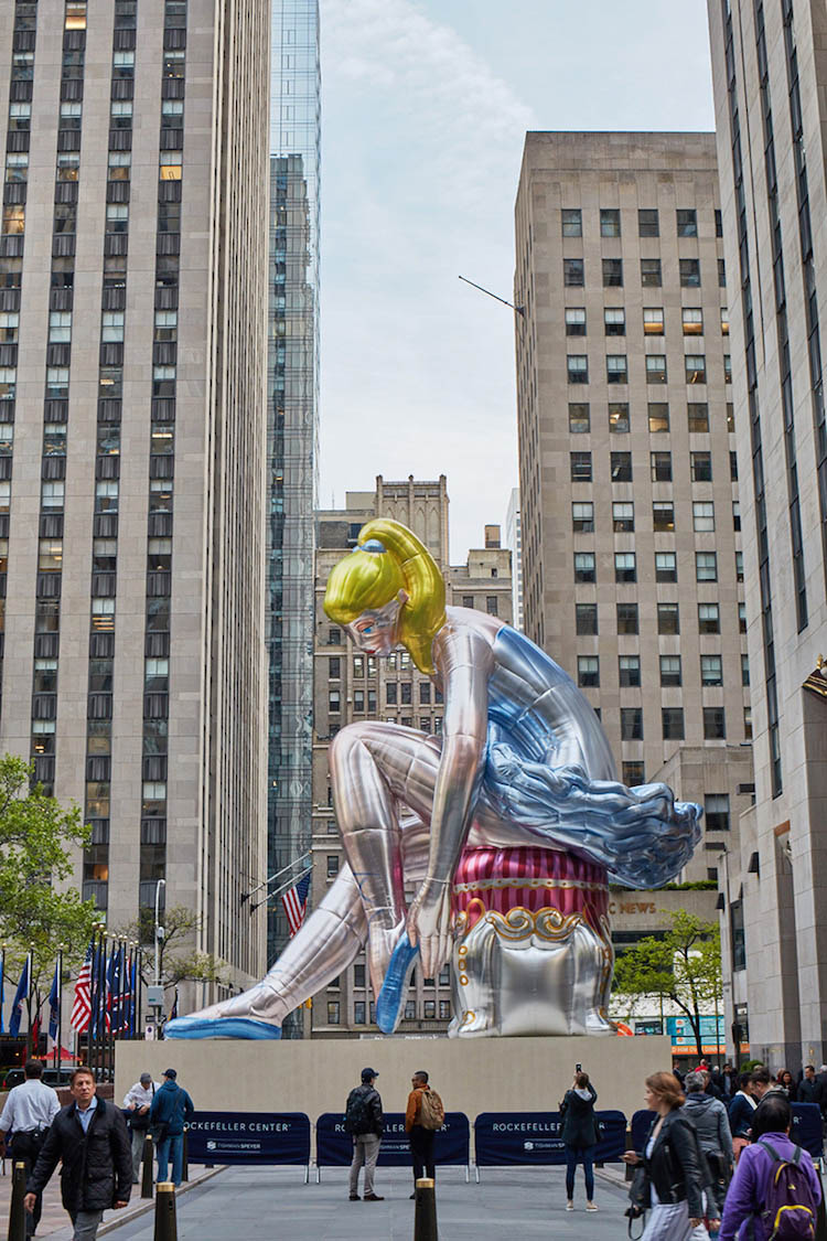 ballerina inflatable sculpture
