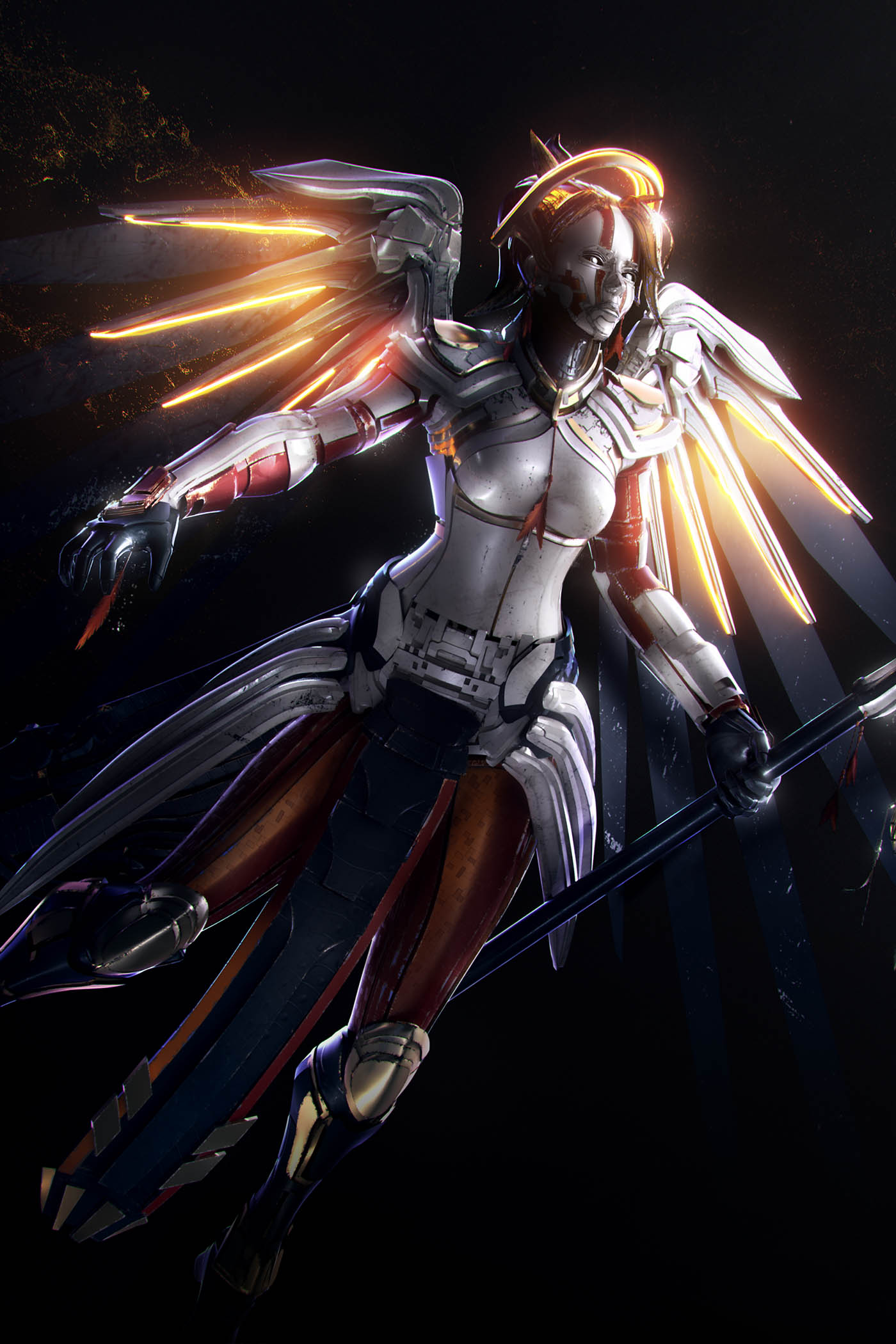 mercy digital game character designs
