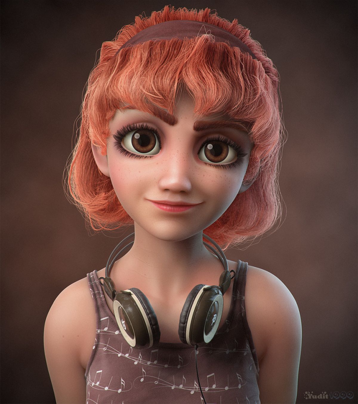 girl 3d model character design