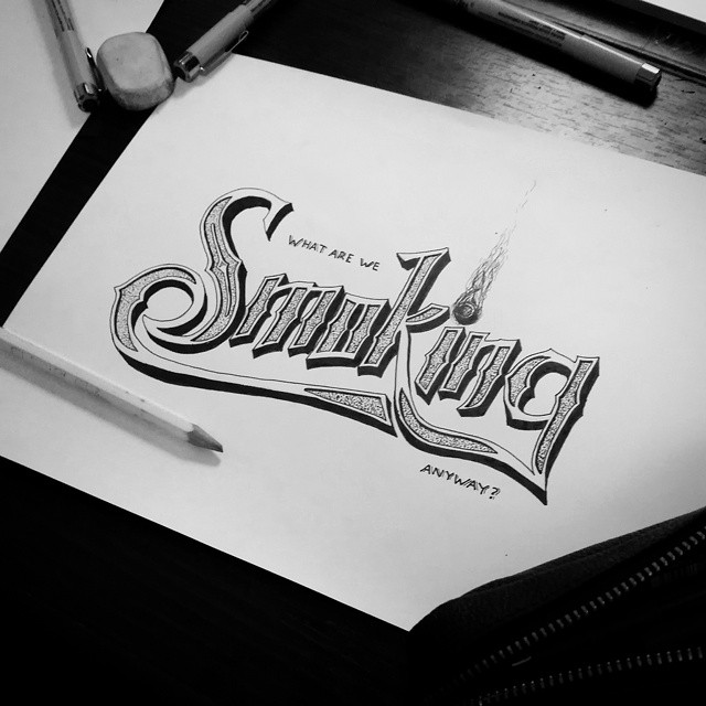 smoking typography