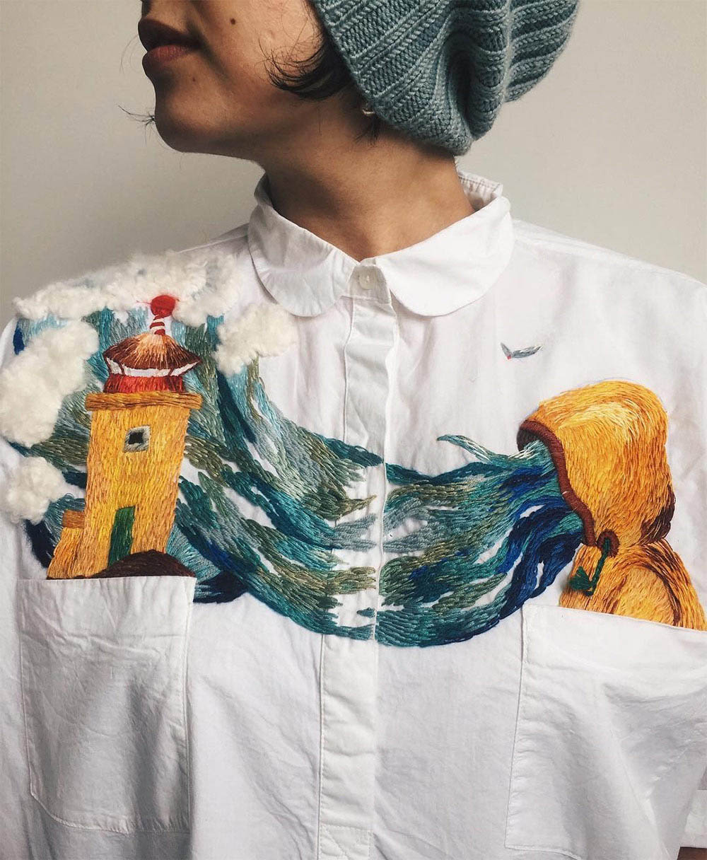 surreal captain embroidery art lisa smirnova