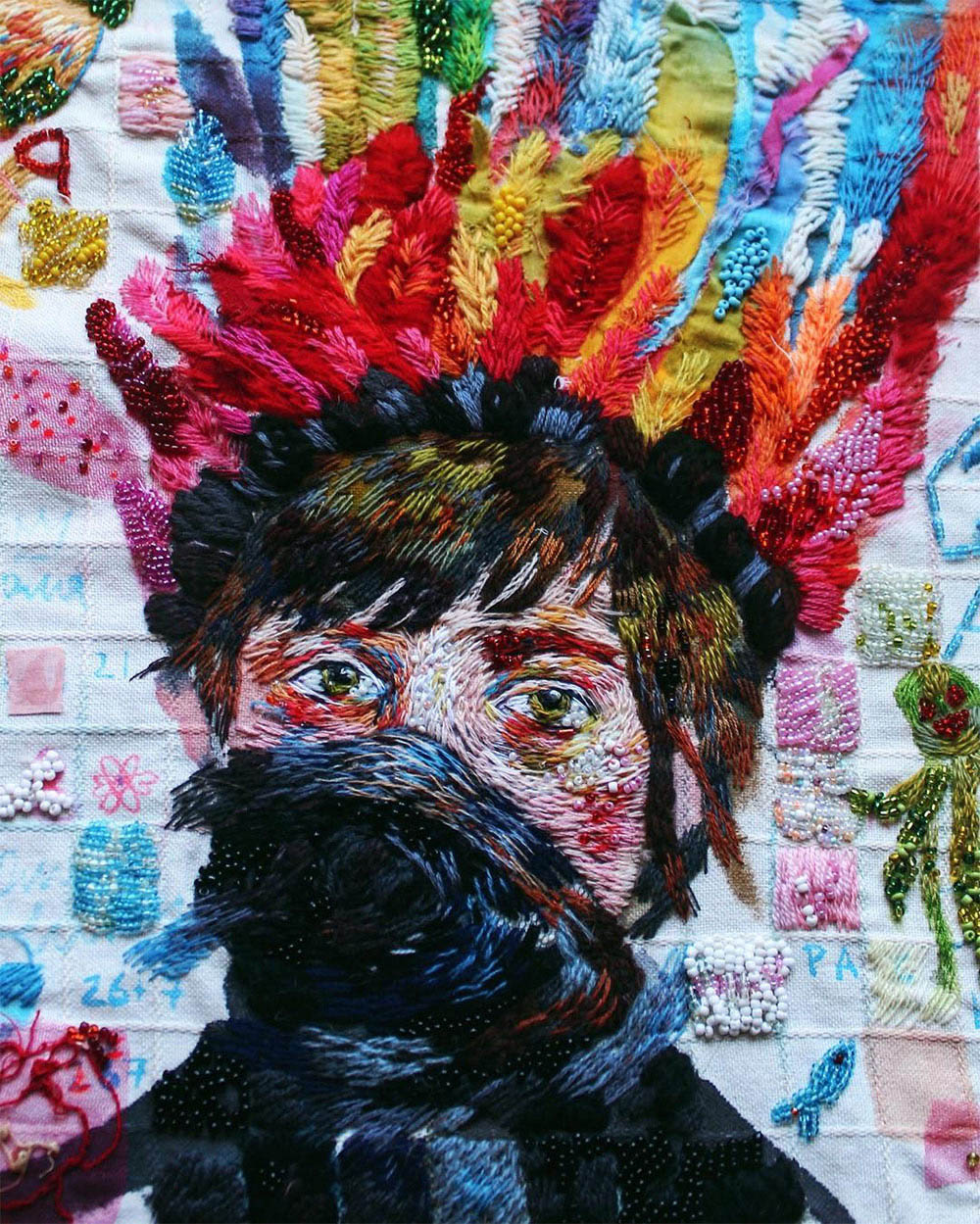 headgear embroidery art lisa smirnova