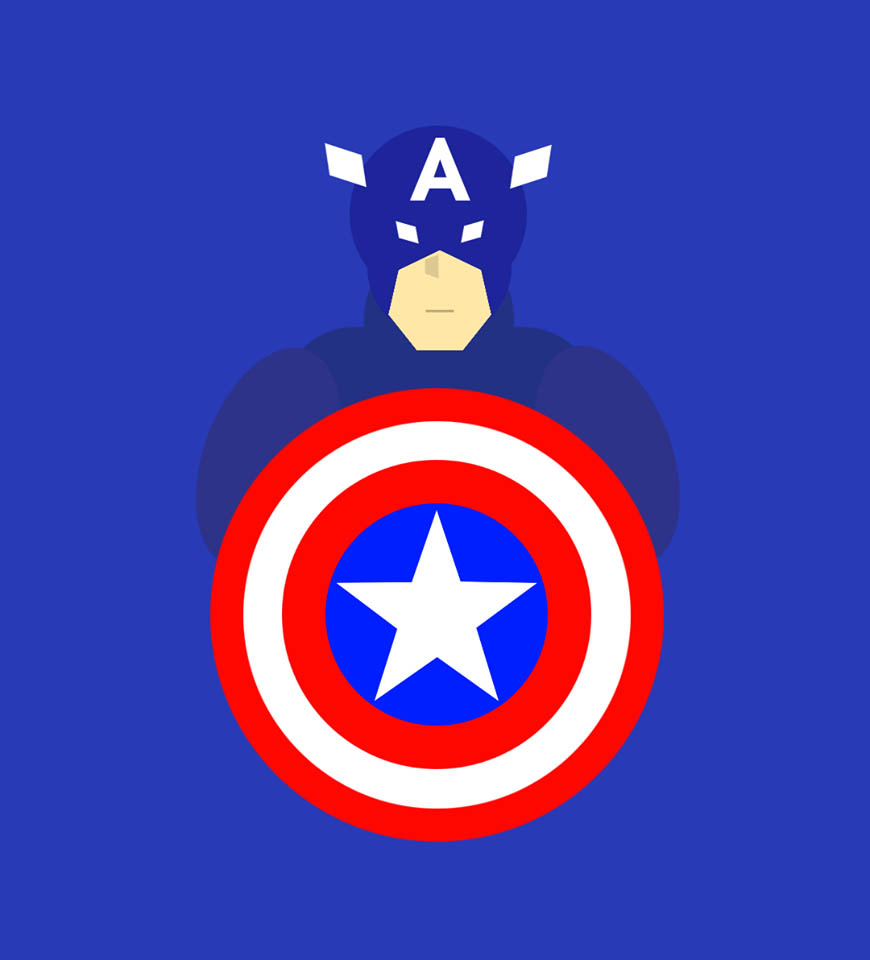 captain america logo design