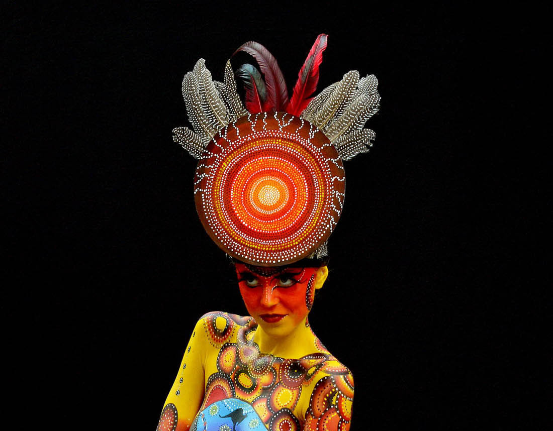 colorful body painting festival wbf