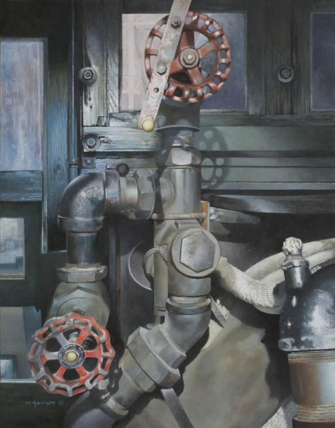 out of steam still life painting