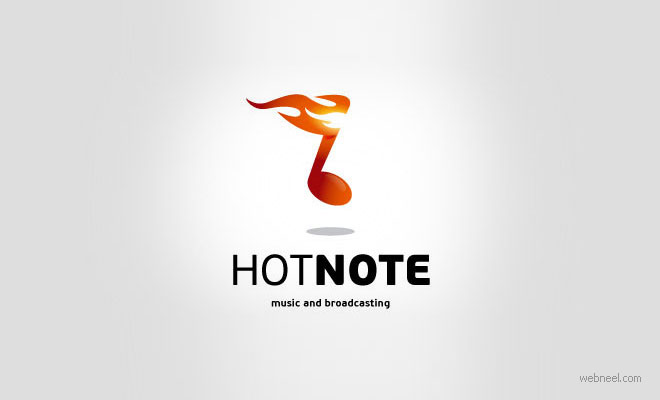 music hot logo design