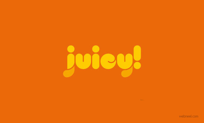 logo design juice typographic