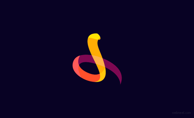 snake blend logo design by ilyaschapko