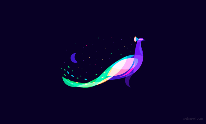 peacock blend logo design by ilyaschapko