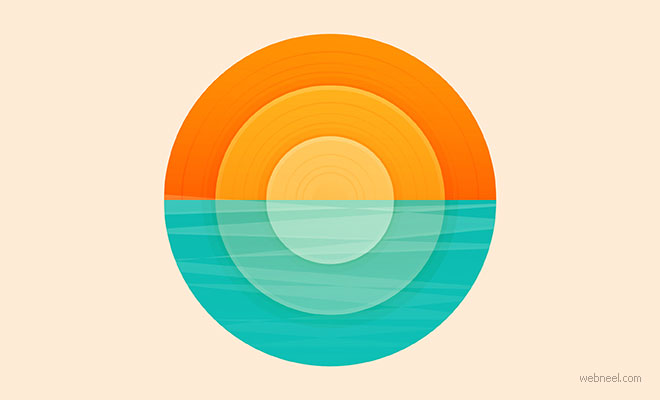 creative logo design sunrise
