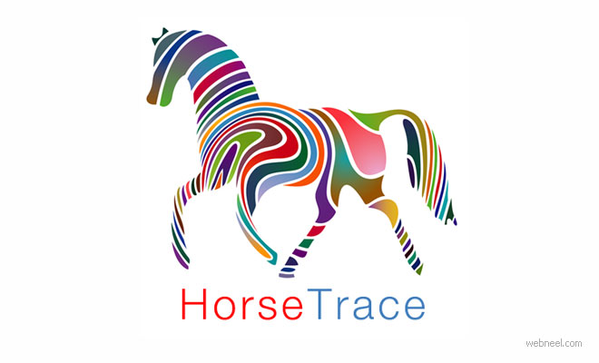 horse colorful logo design