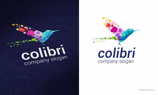 colorful bird logo design