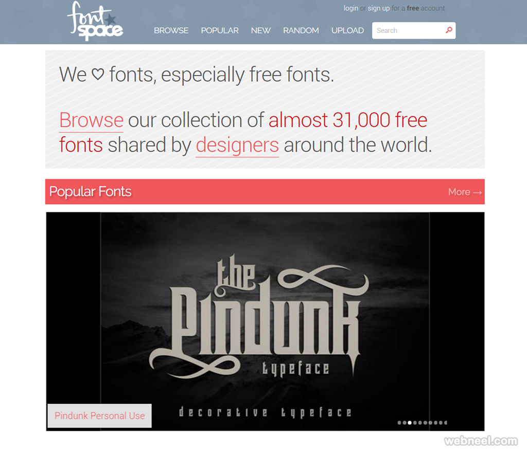 fontspace for web graphic designers