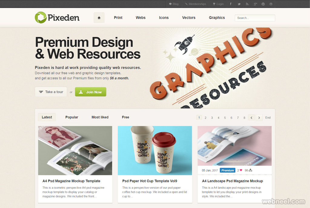 pixeden for web graphic designers